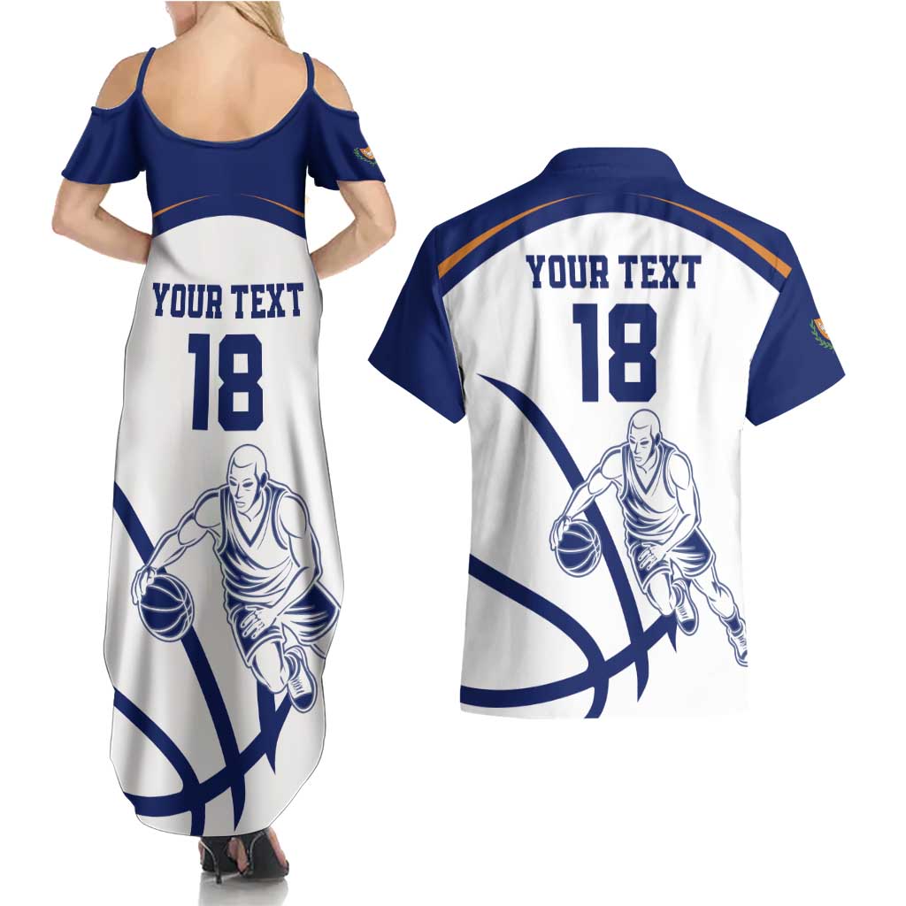 Cyprus Basketball Custom Couples Matching Summer Maxi Dress and Hawaiian Shirt Go Champion - Wonder Print Shop