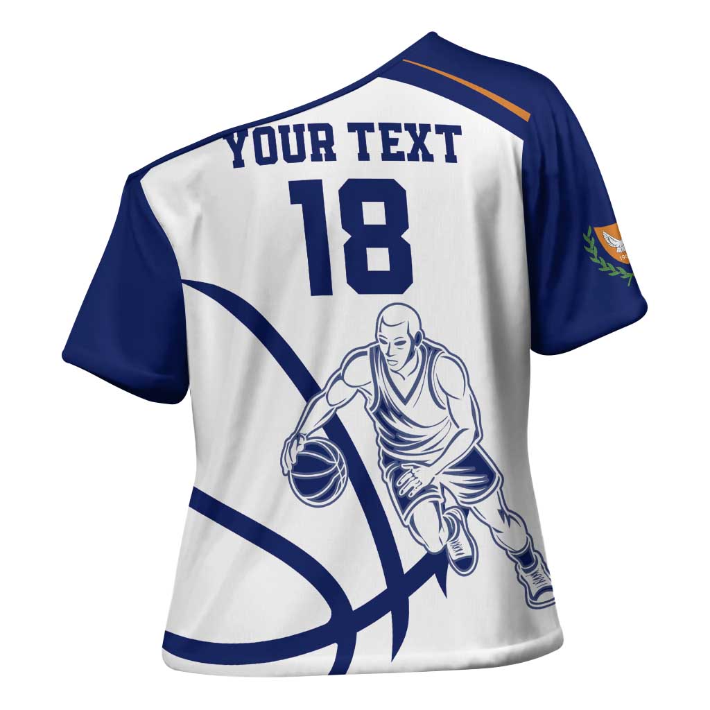Cyprus Basketball Custom Cross Shoulder Shirt Go Champion - Wonder Print Shop