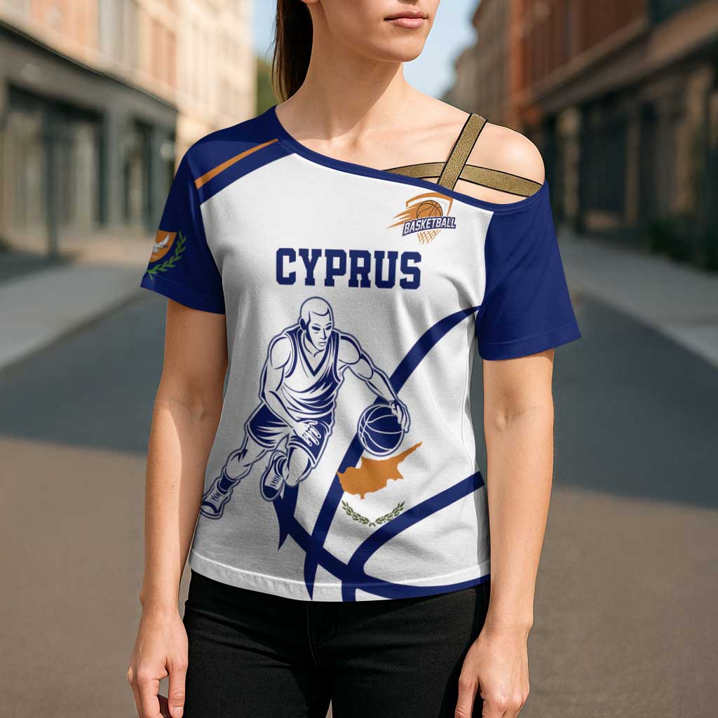 Cyprus Basketball Custom Cross Shoulder Shirt Go Champion - Wonder Print Shop