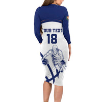Cyprus Basketball Custom Family Matching Long Sleeve Bodycon Dress and Hawaiian Shirt Go Champion - Wonder Print Shop