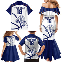 Cyprus Basketball Custom Family Matching Mermaid Dress and Hawaiian Shirt Go Champion - Wonder Print Shop