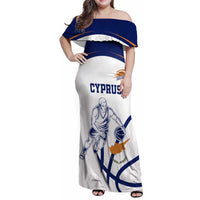 Cyprus Basketball Custom Family Matching Off Shoulder Maxi Dress and Hawaiian Shirt Go Champion - Wonder Print Shop