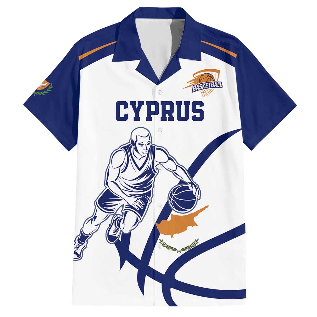 Cyprus Basketball Custom Family Matching Short Sleeve Bodycon Dress and Hawaiian Shirt Go Champion - Wonder Print Shop