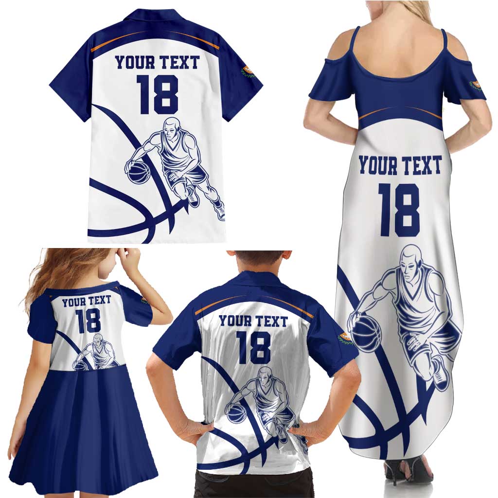 Cyprus Basketball Custom Family Matching Summer Maxi Dress and Hawaiian Shirt Go Champion - Wonder Print Shop