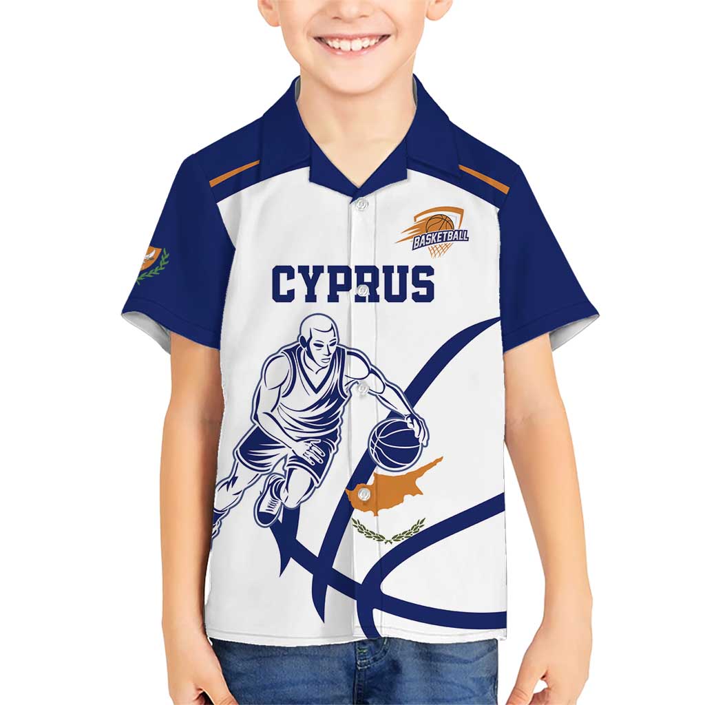 Cyprus Basketball Custom Kid Hawaiian Shirt Go Champion - Wonder Print Shop