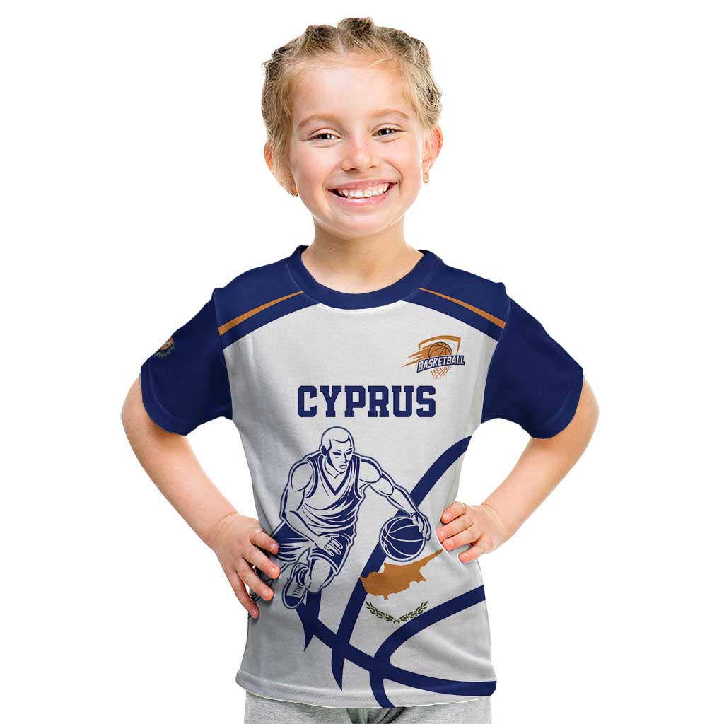Cyprus Basketball Custom Kid T Shirt Go Champion - Wonder Print Shop