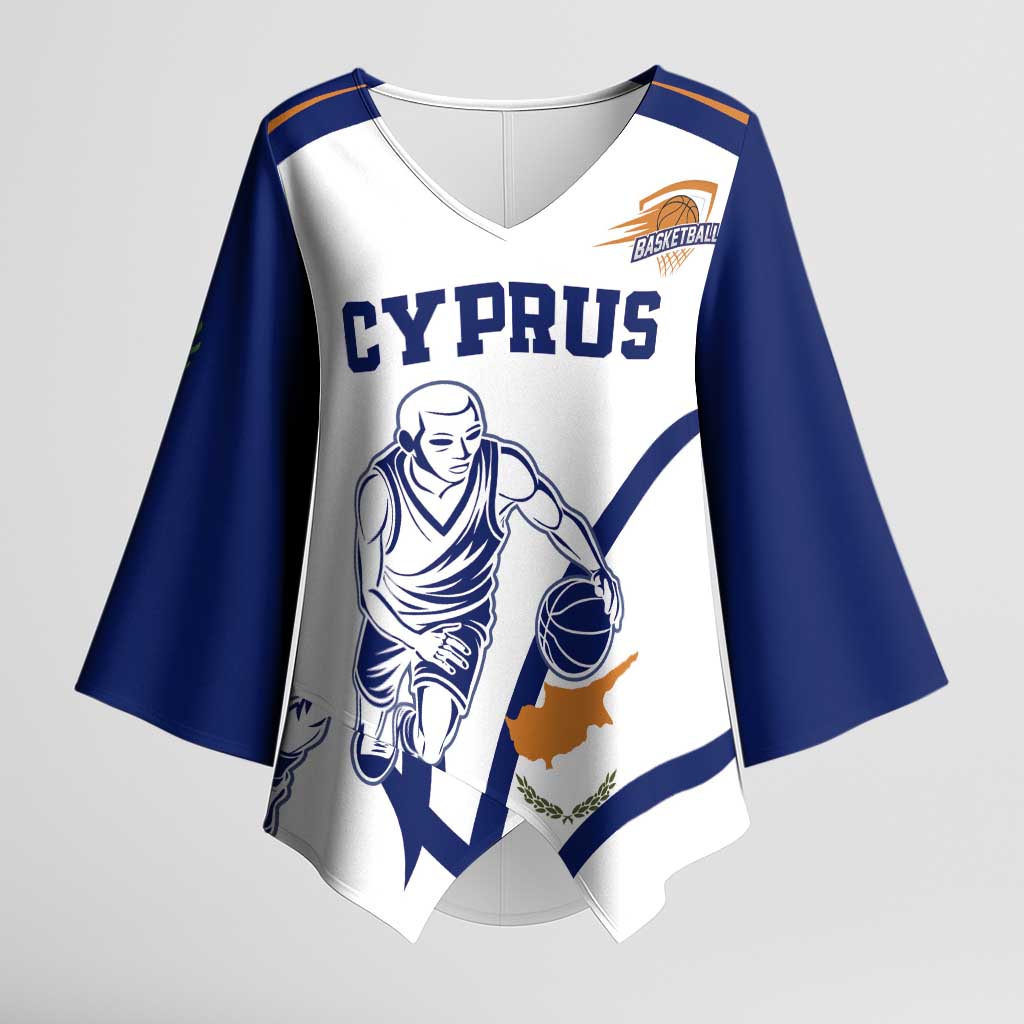 Cyprus Basketball Custom Kimono Sleeve Blouse Go Champion - Wonder Print Shop
