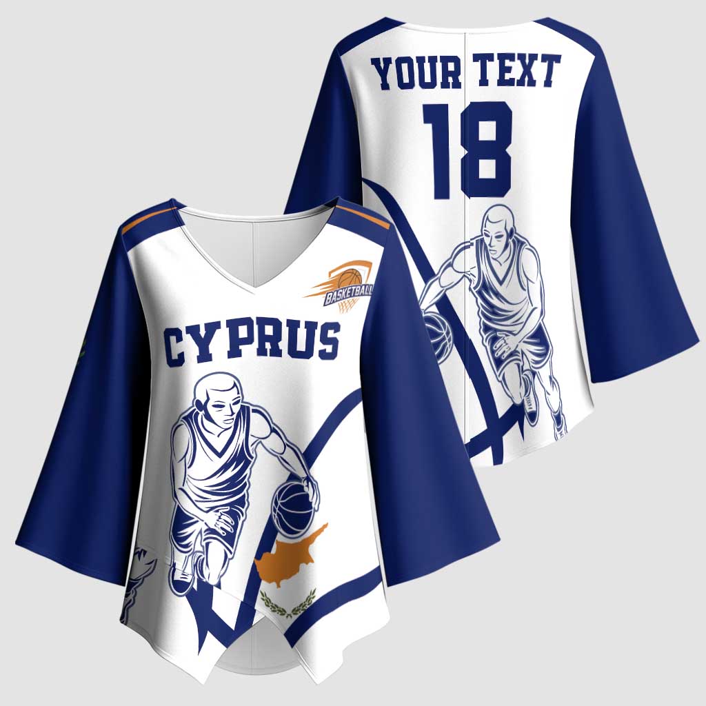 Cyprus Basketball Custom Kimono Sleeve Blouse Go Champion - Wonder Print Shop