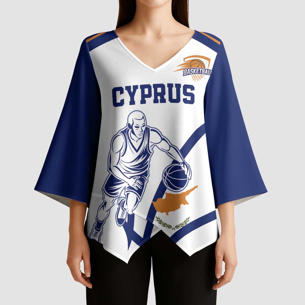 Cyprus Basketball Custom Kimono Sleeve Blouse Go Champion - Wonder Print Shop