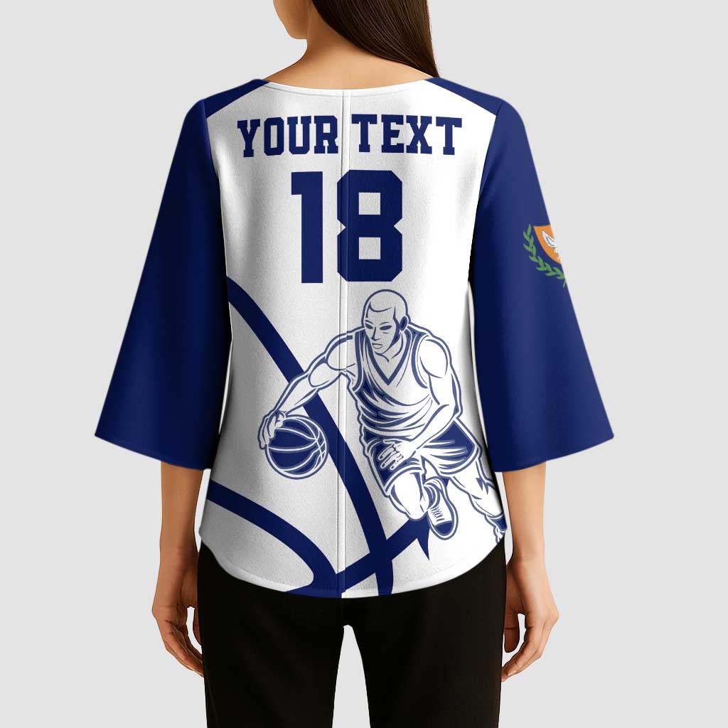 Cyprus Basketball Custom Kimono Sleeve Blouse Go Champion - Wonder Print Shop