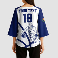 Cyprus Basketball Custom Kimono Sleeve Blouse Go Champion - Wonder Print Shop