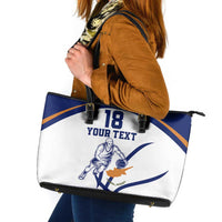 Cyprus Basketball Custom Leather Tote Bag Go Champion - Wonder Print Shop
