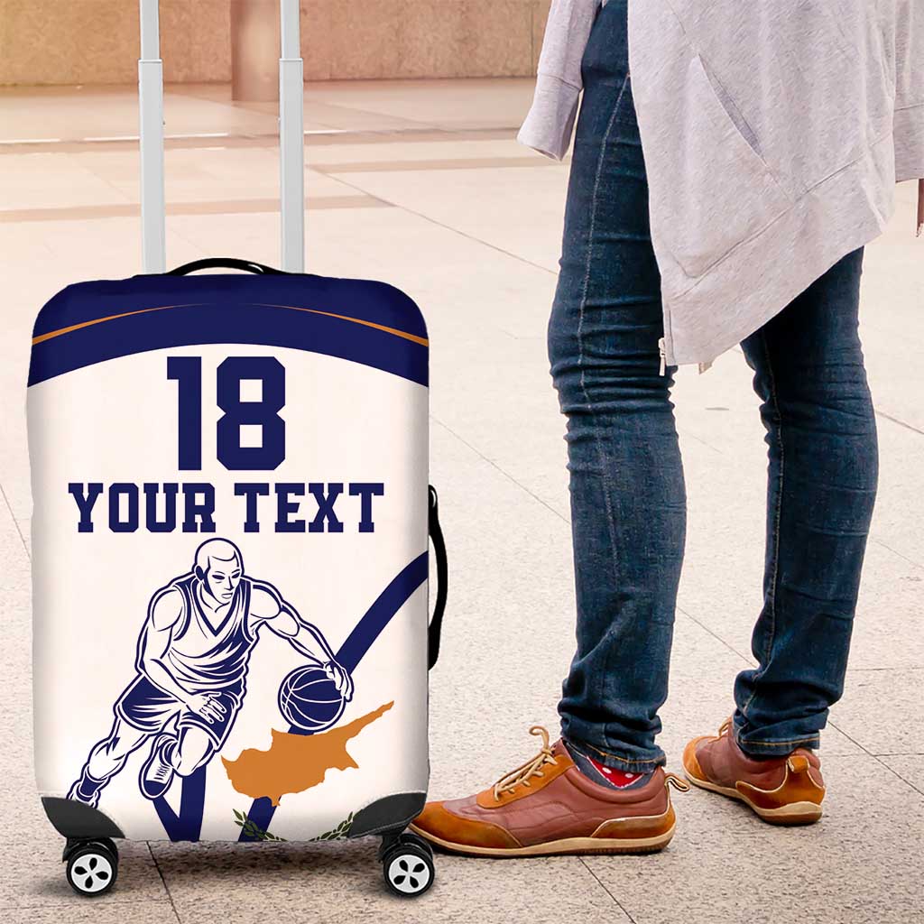 Cyprus Basketball Custom Luggage Cover Go Champion - Wonder Print Shop
