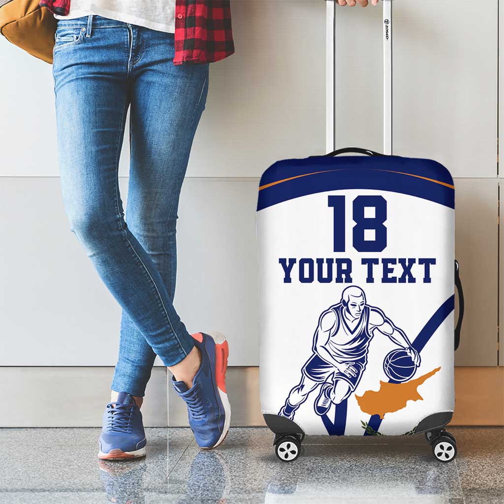 Cyprus Basketball Custom Luggage Cover Go Champion - Wonder Print Shop