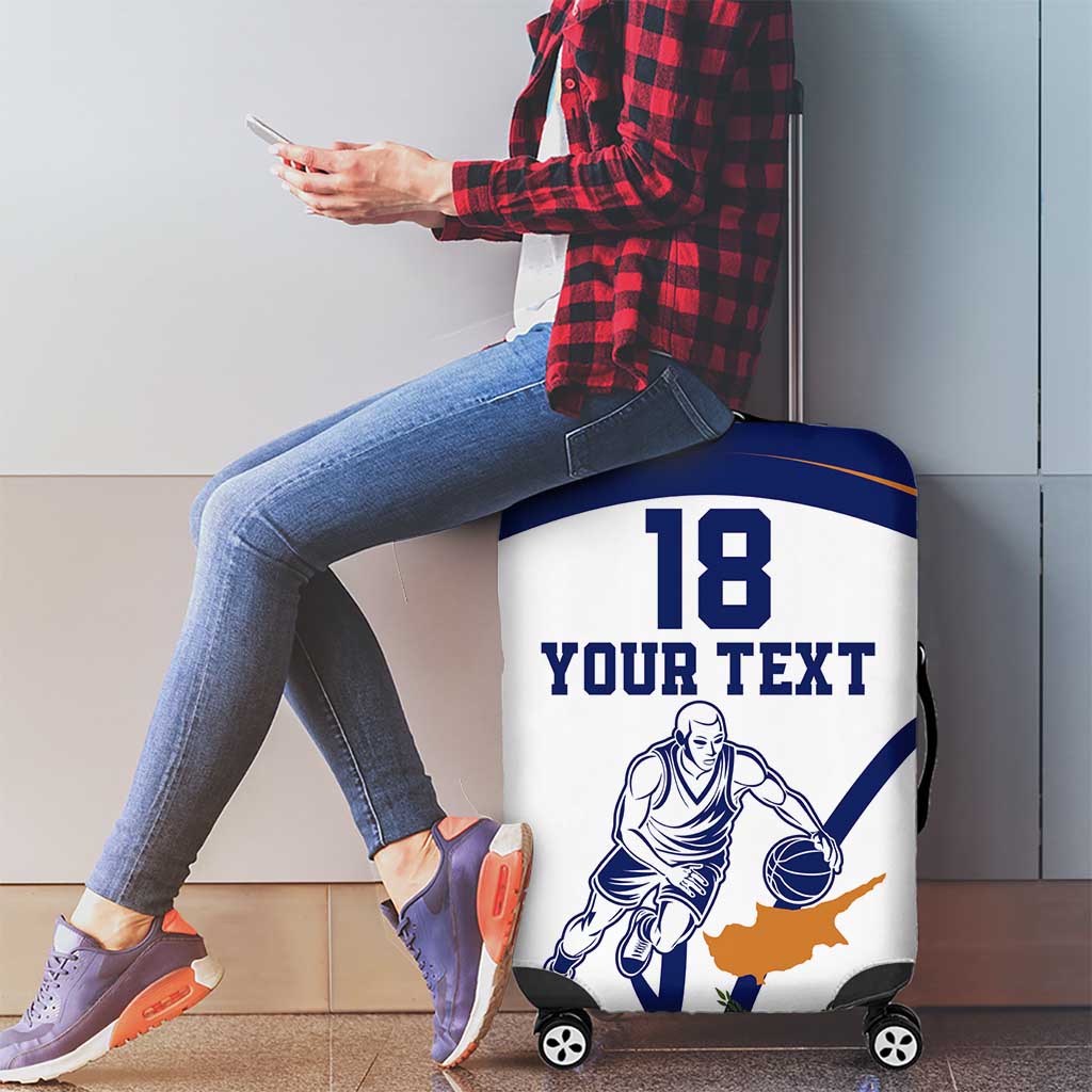 Cyprus Basketball Custom Luggage Cover Go Champion - Wonder Print Shop