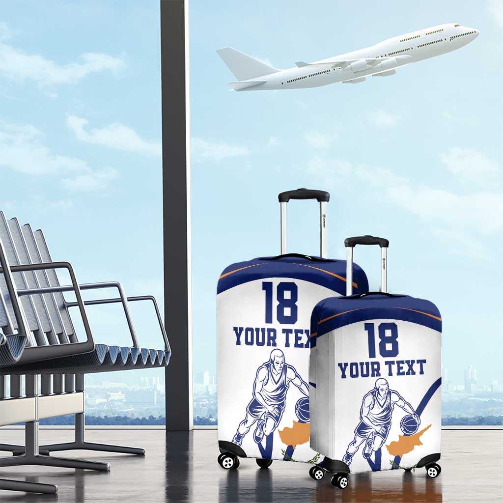 Cyprus Basketball Custom Luggage Cover Go Champion - Wonder Print Shop