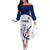 Cyprus Basketball Custom Off The Shoulder Long Sleeve Dress Go Champion - Wonder Print Shop
