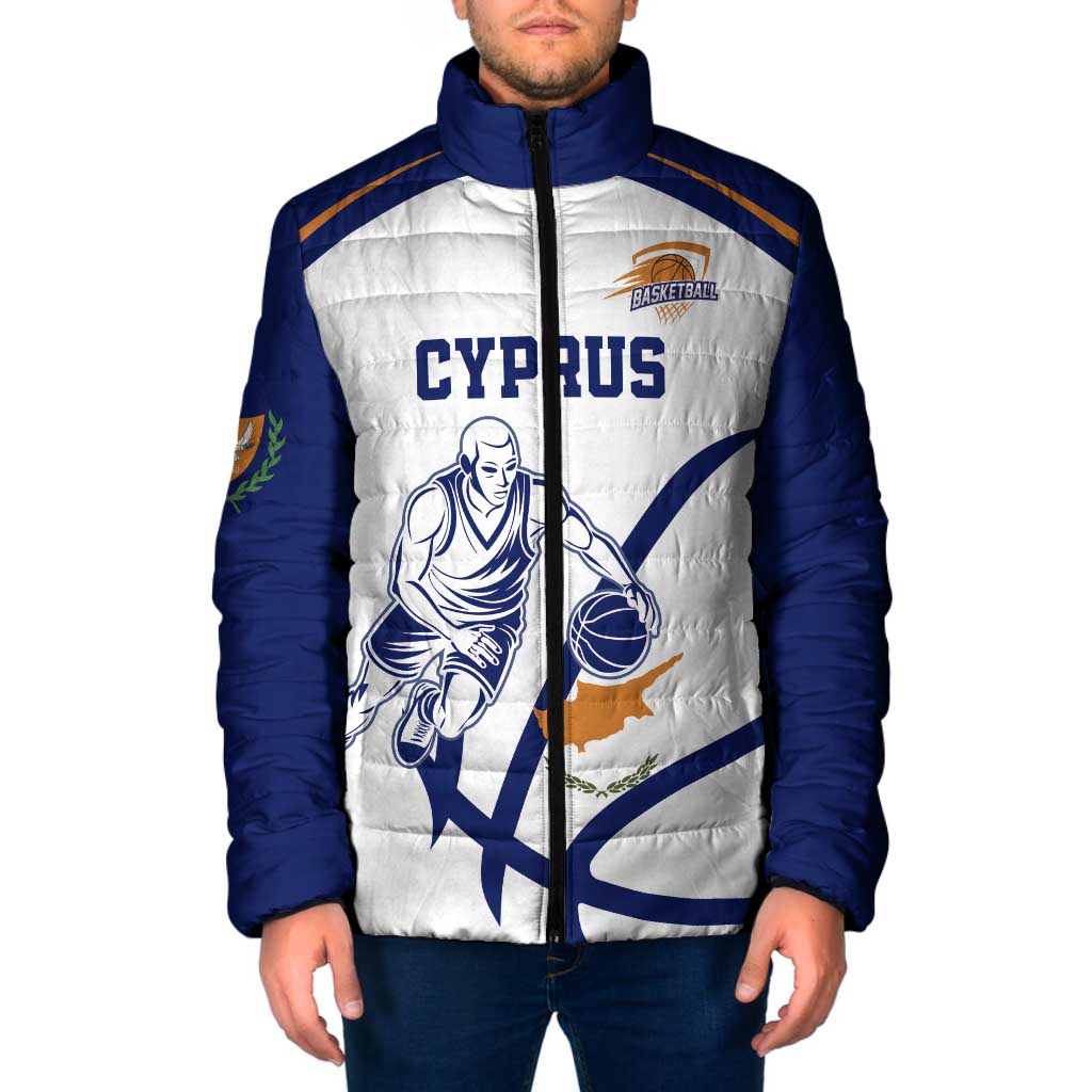 Cyprus Basketball Custom Padded Jacket Go Champion - Wonder Print Shop