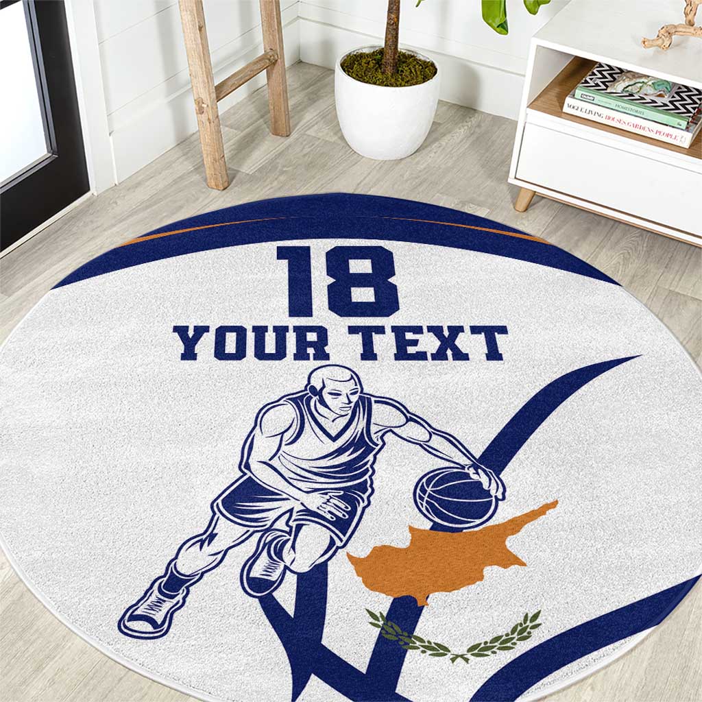 Cyprus Basketball Custom Round Carpet Go Champion - Wonder Print Shop