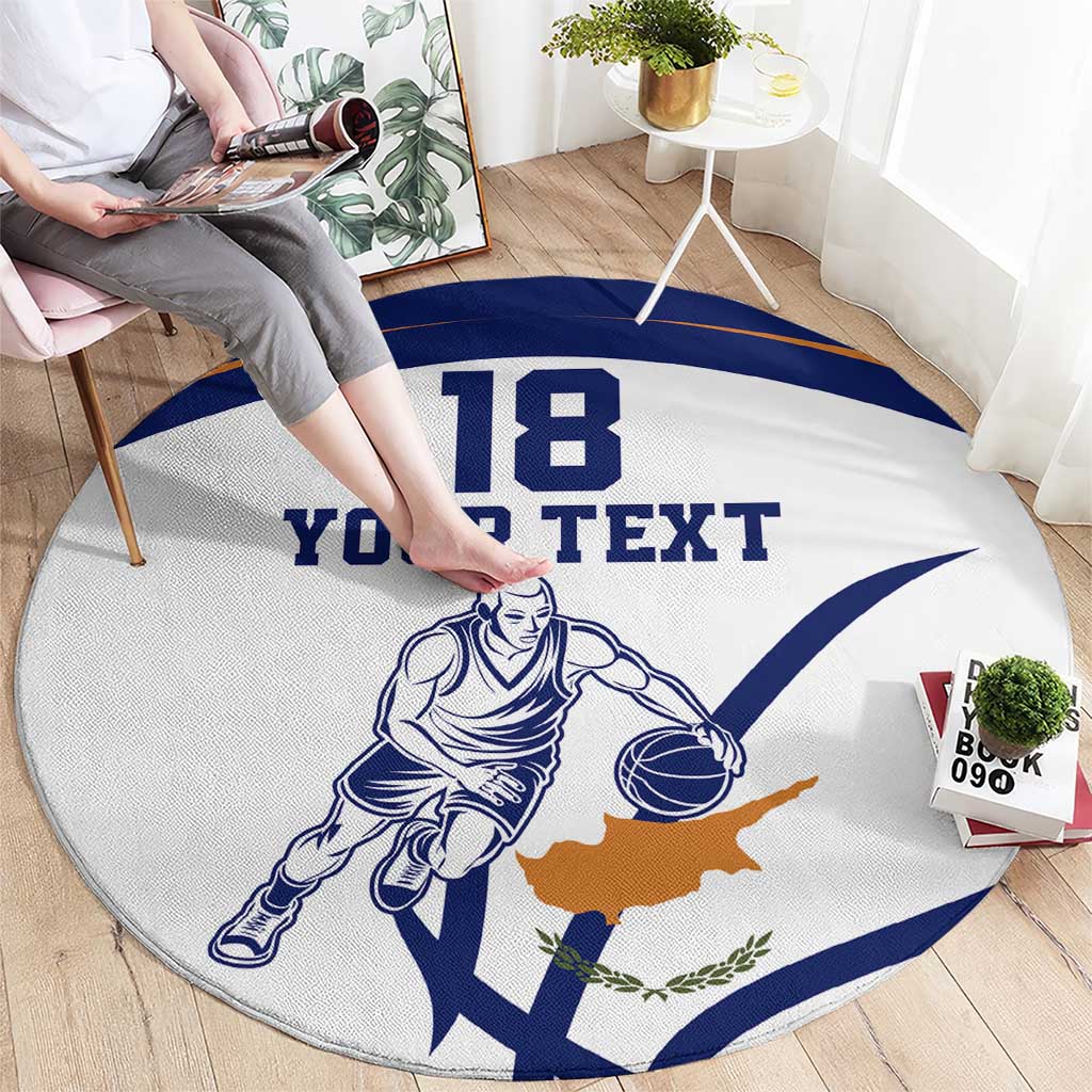 Cyprus Basketball Custom Round Carpet Go Champion - Wonder Print Shop