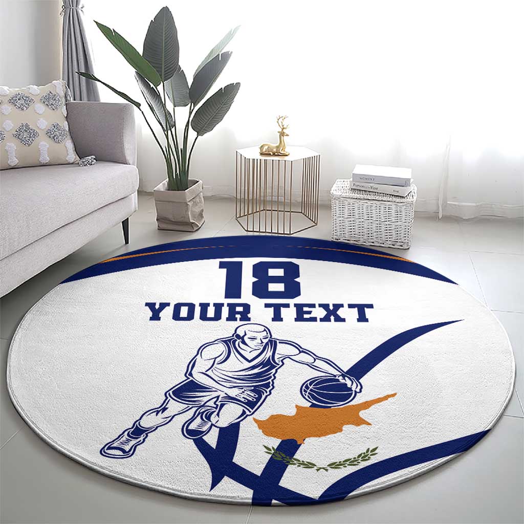 Cyprus Basketball Custom Round Carpet Go Champion - Wonder Print Shop