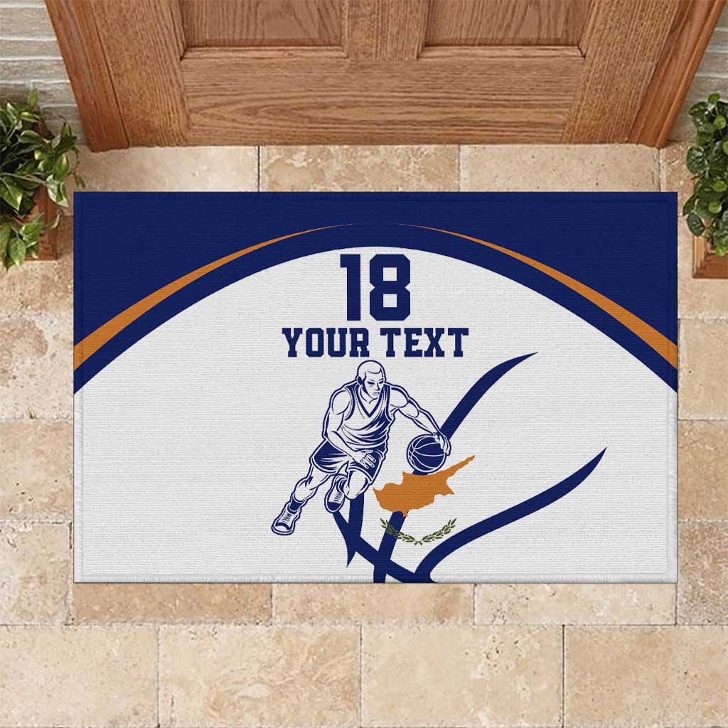 Cyprus Basketball Custom Rubber Doormat Go Champion - Wonder Print Shop