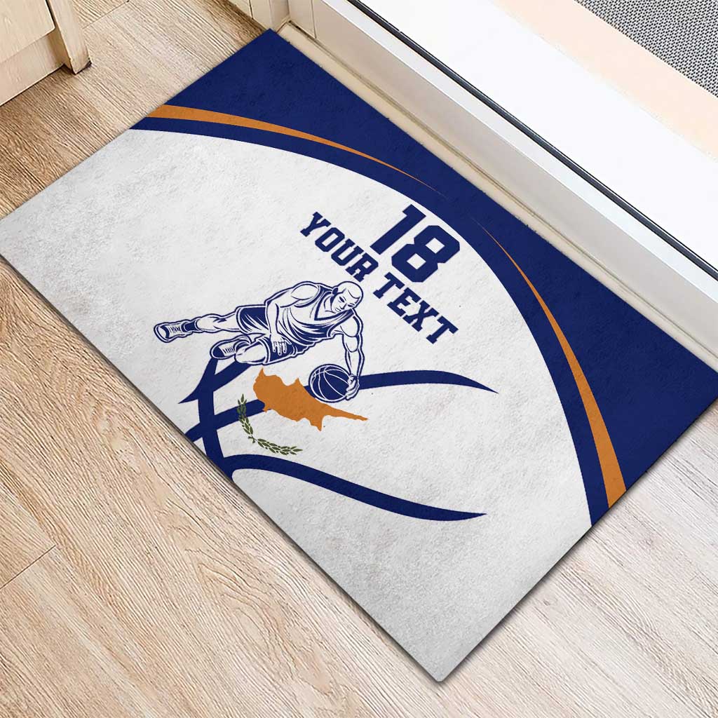 Cyprus Basketball Custom Rubber Doormat Go Champion - Wonder Print Shop