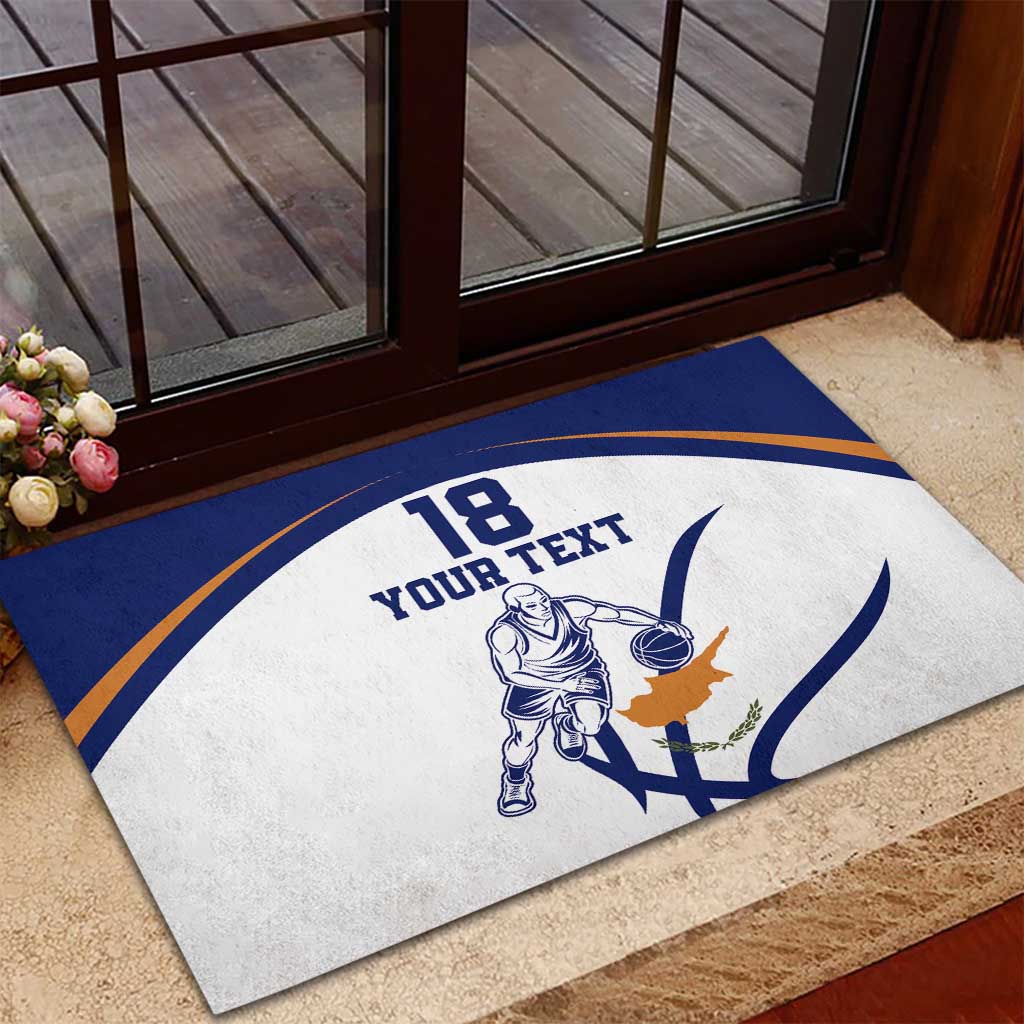 Cyprus Basketball Custom Rubber Doormat Go Champion - Wonder Print Shop
