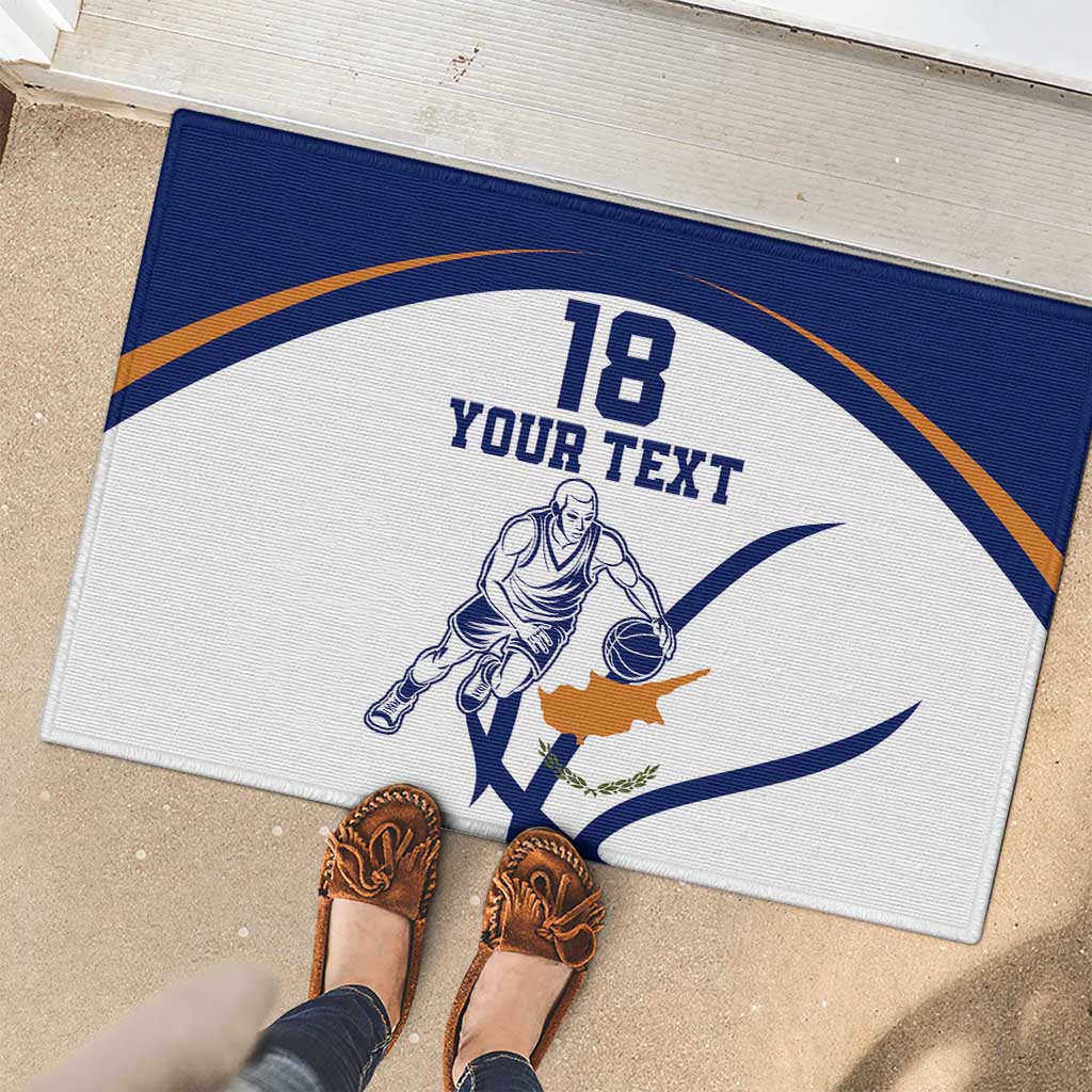 Cyprus Basketball Custom Rubber Doormat Go Champion - Wonder Print Shop