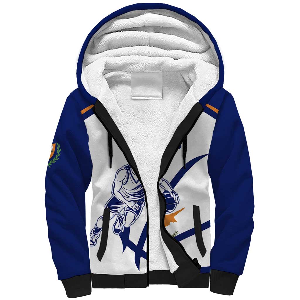Cyprus Basketball Custom Sherpa Hoodie Go Champion - Wonder Print Shop