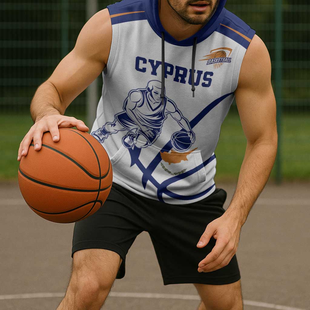 Cyprus Basketball Custom Sleeveless Hoodie Go Champion - Wonder Print Shop