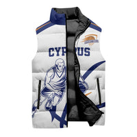 Cyprus Basketball Custom Sleeveless Puffer Jacket Go Champion - Wonder Print Shop