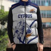 Cyprus Basketball Custom Sleeveless Puffer Jacket Go Champion - Wonder Print Shop