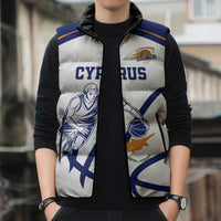 Cyprus Basketball Custom Sleeveless Puffer Jacket Go Champion - Wonder Print Shop