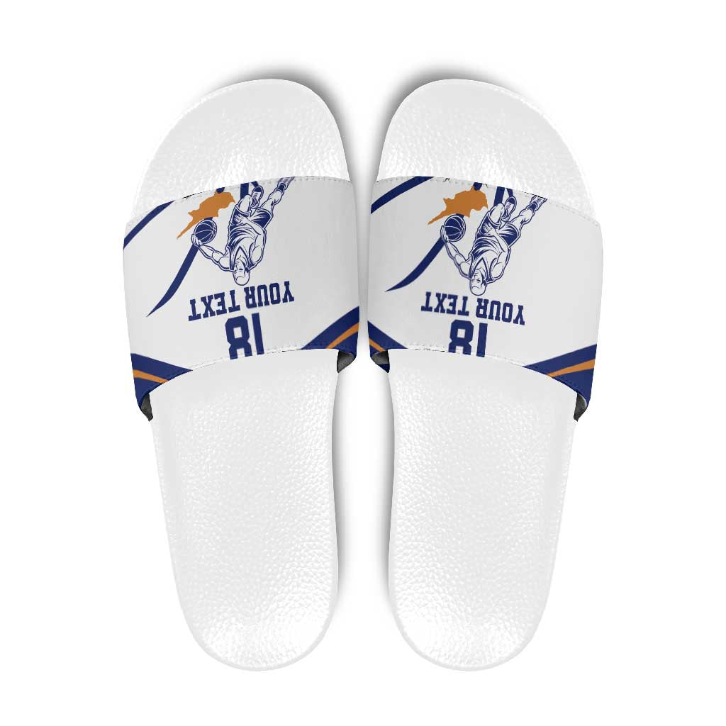 Cyprus Basketball Custom Slide Sandals Go Champion - Wonder Print Shop