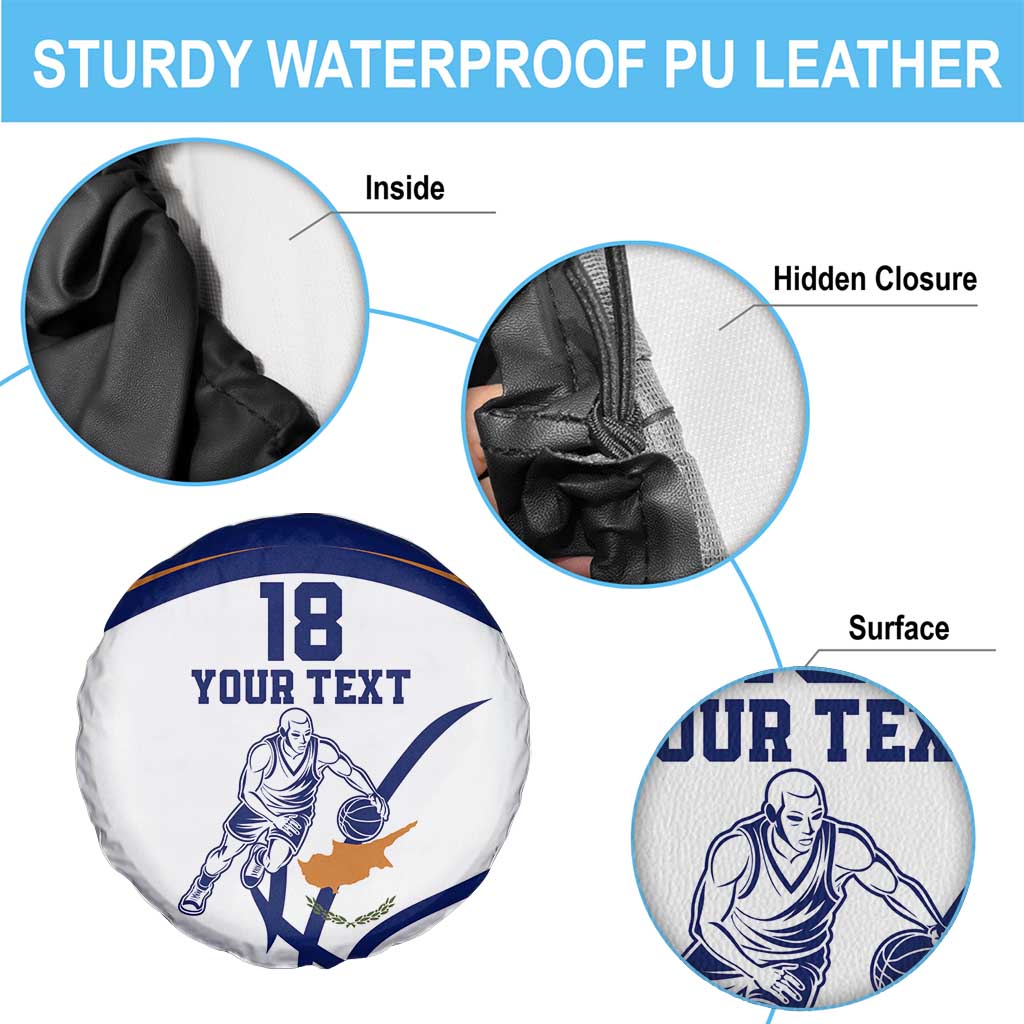 Cyprus Basketball Custom Spare Tire Cover Go Champion - Wonder Print Shop