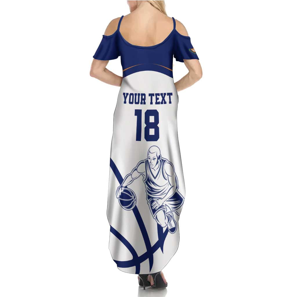 Cyprus Basketball Custom Summer Maxi Dress Go Champion - Wonder Print Shop