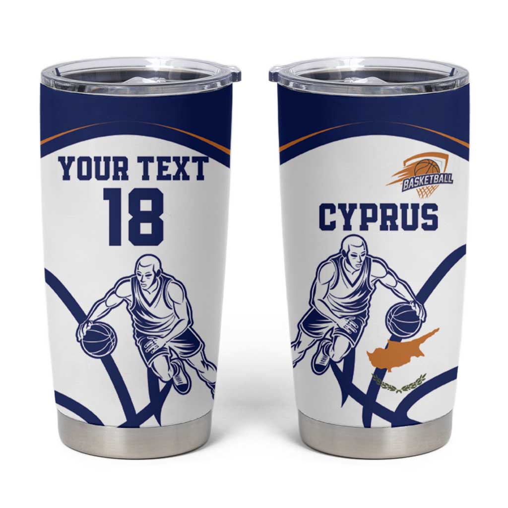 Cyprus Basketball Custom Tumbler Cup Go Champion - Wonder Print Shop