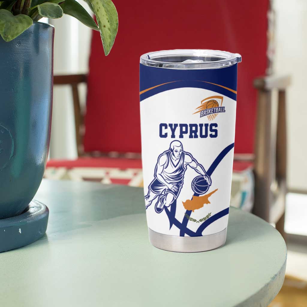 Cyprus Basketball Custom Tumbler Cup Go Champion - Wonder Print Shop