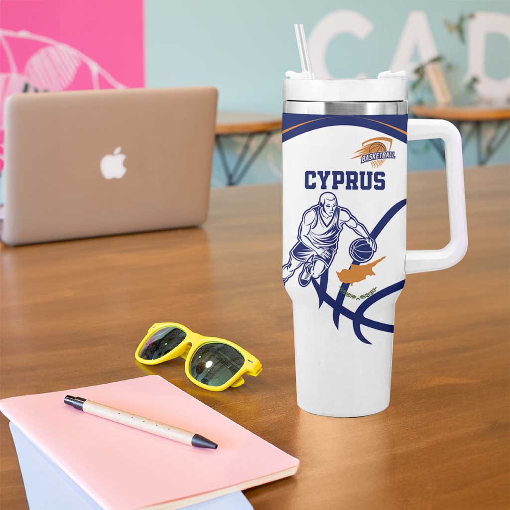 Cyprus Basketball Custom Tumbler With Handle Go Champion - Wonder Print Shop