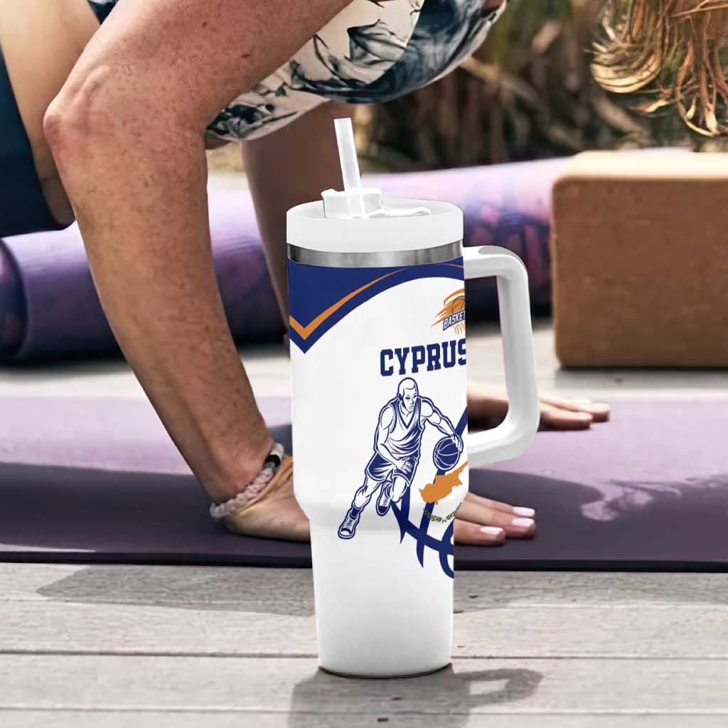 Cyprus Basketball Custom Tumbler With Handle Go Champion - Wonder Print Shop