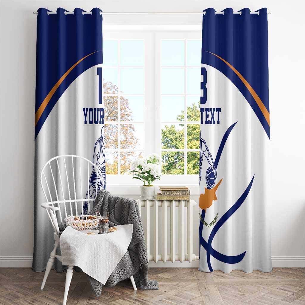 Cyprus Basketball Custom Window Curtain Go Champion - Wonder Print Shop