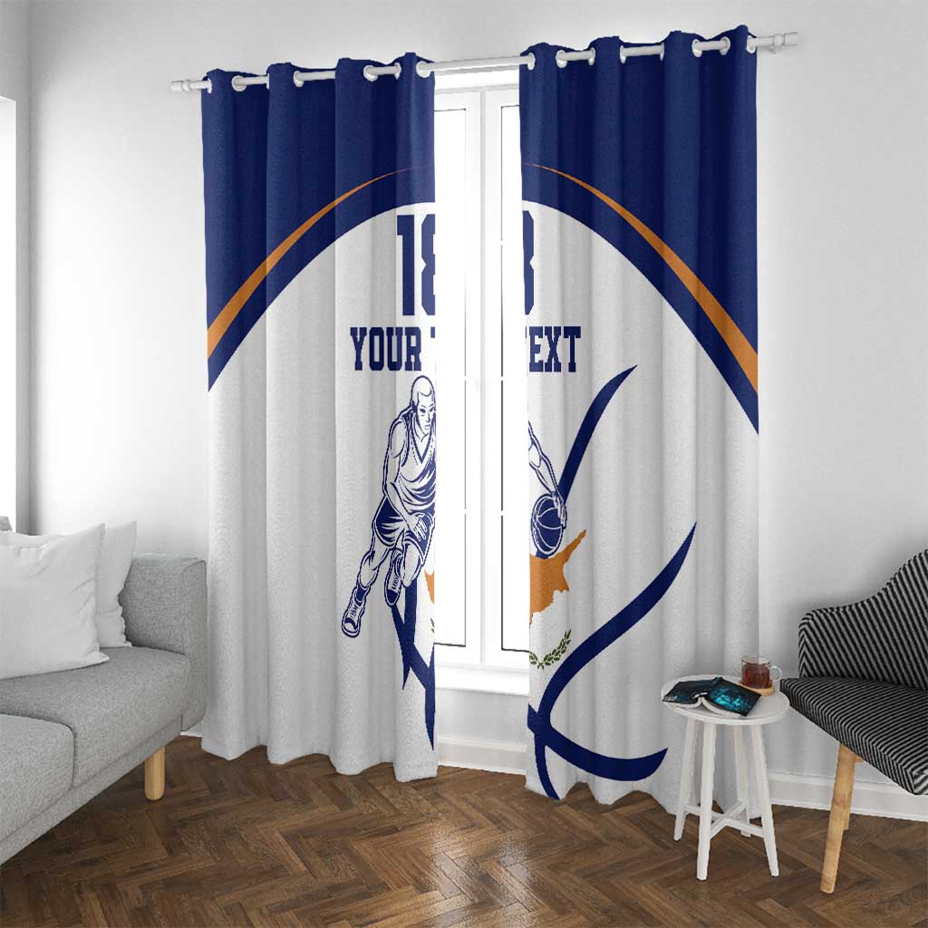 Cyprus Basketball Custom Window Curtain Go Champion - Wonder Print Shop