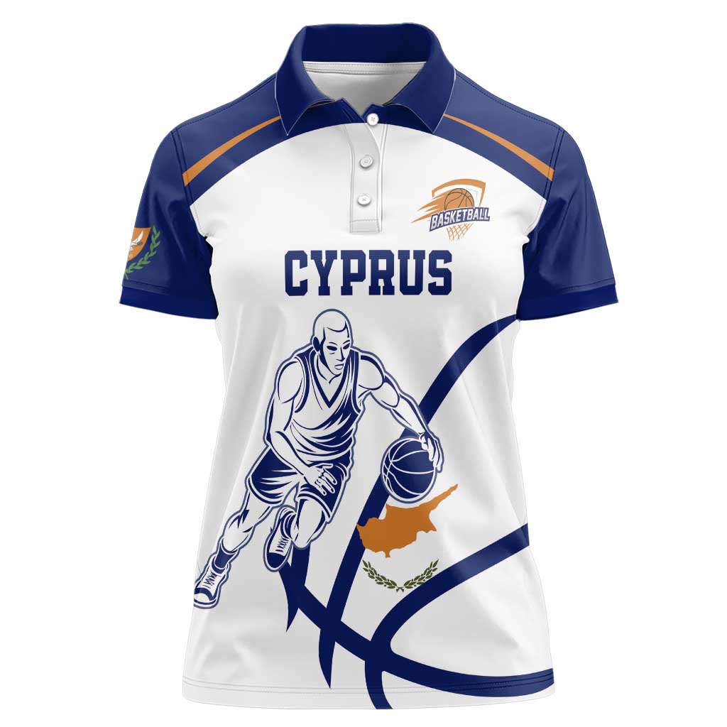 Cyprus Basketball Custom Women Polo Shirt Go Champion - Wonder Print Shop