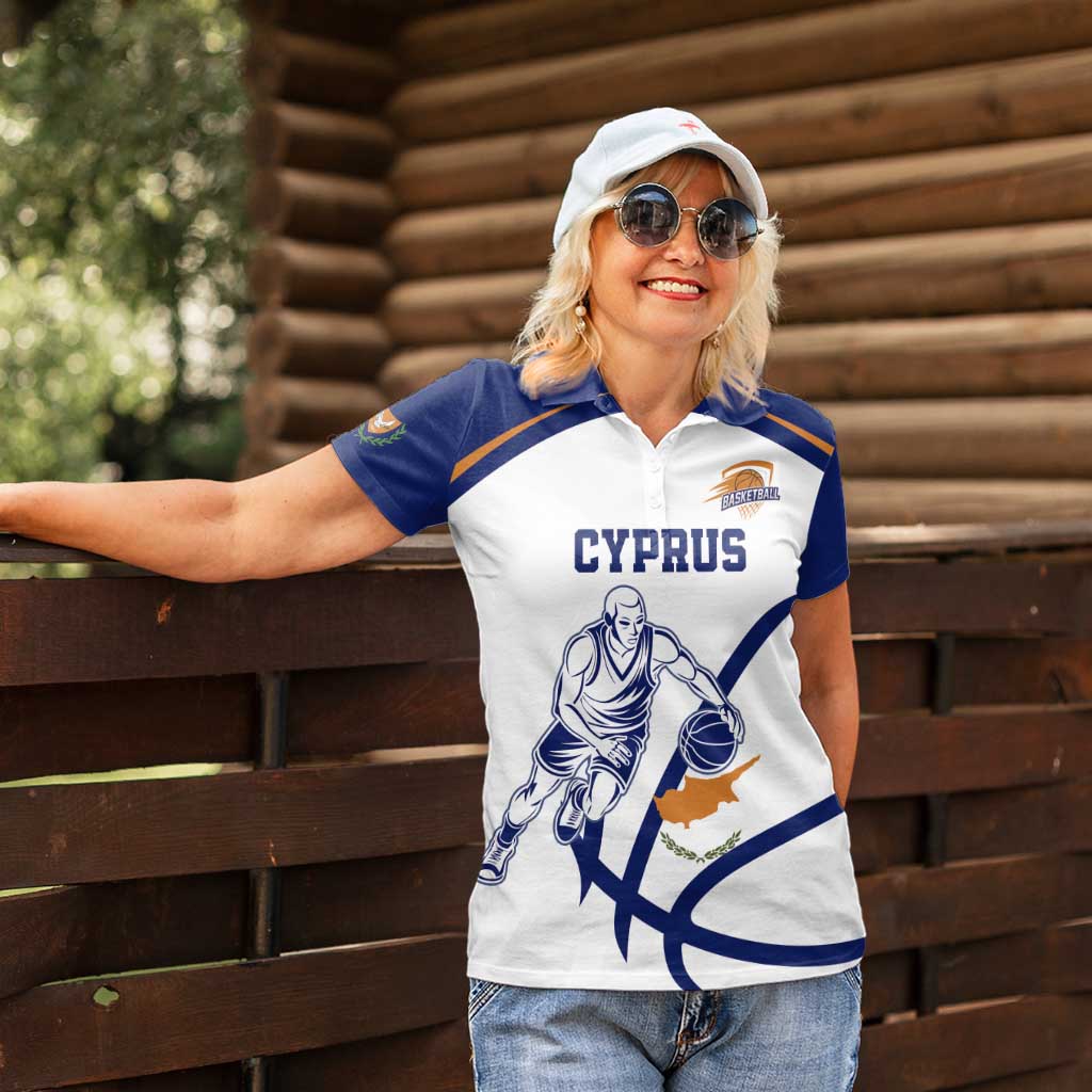 Cyprus Basketball Custom Women Polo Shirt Go Champion - Wonder Print Shop