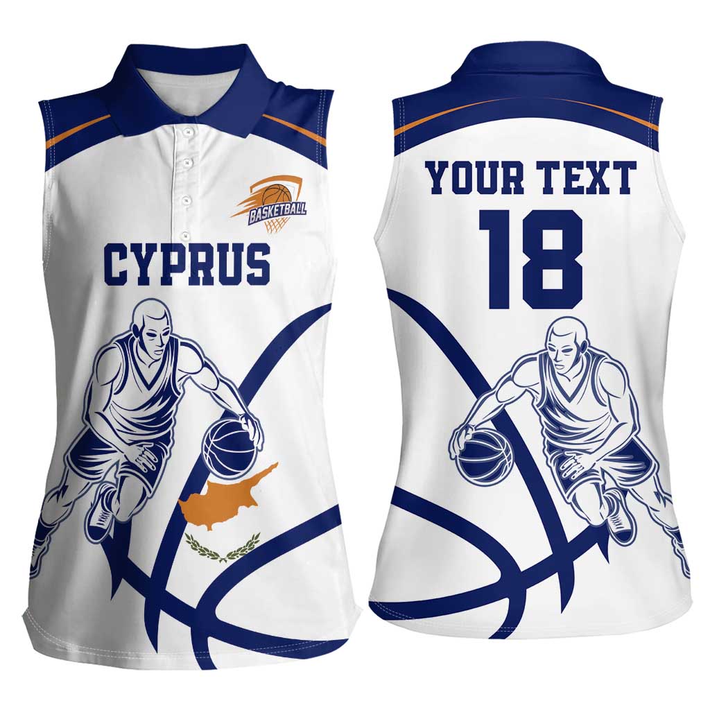 Cyprus Basketball Custom Women Sleeveless Polo Shirt Go Champion - Wonder Print Shop