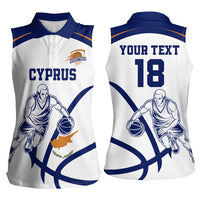 Cyprus Basketball Custom Women Sleeveless Polo Shirt Go Champion - Wonder Print Shop