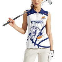Cyprus Basketball Custom Women Sleeveless Polo Shirt Go Champion - Wonder Print Shop