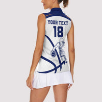 Cyprus Basketball Custom Women Sleeveless Polo Shirt Go Champion - Wonder Print Shop