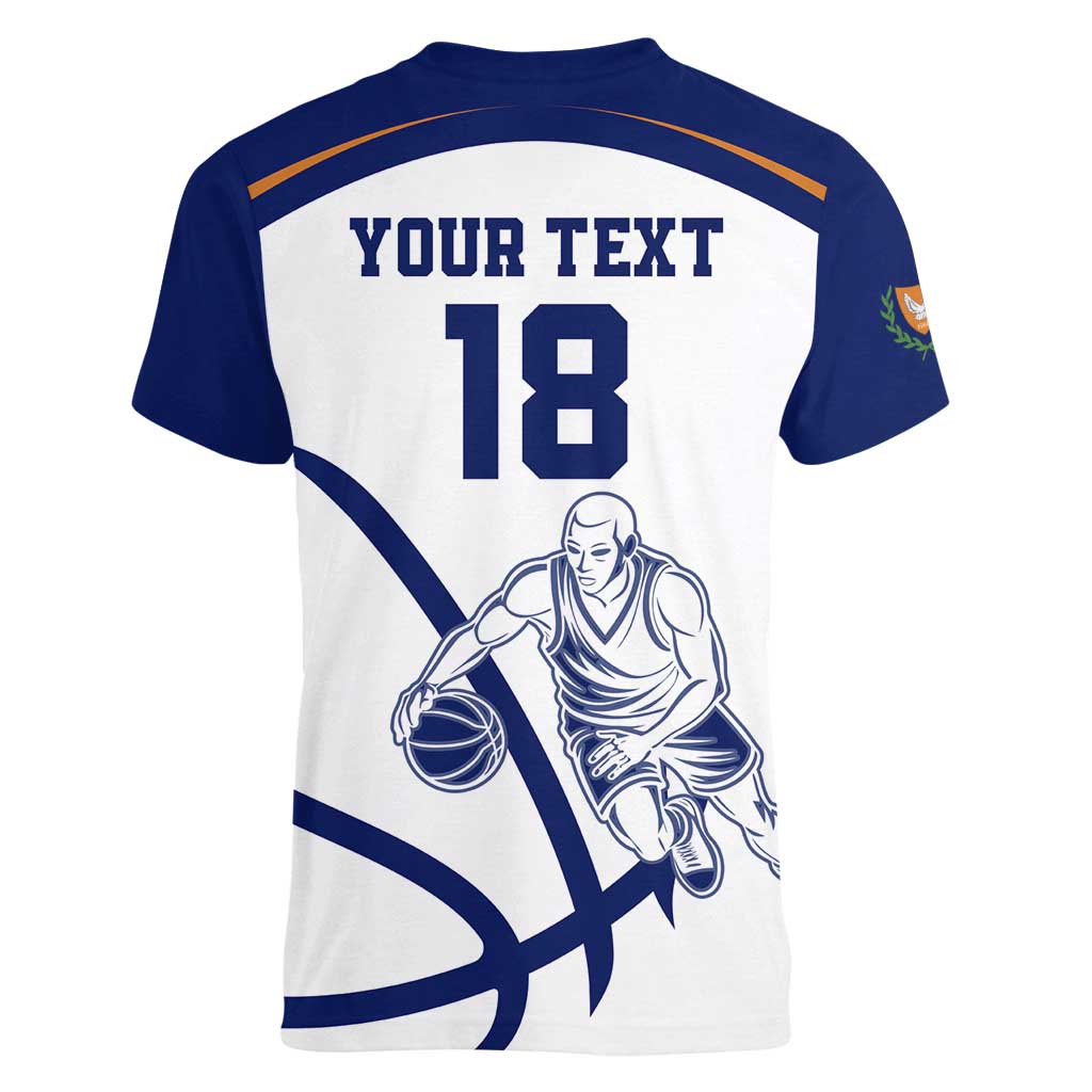 Cyprus Basketball Custom Women V-Neck T-Shirt Go Champion - Wonder Print Shop